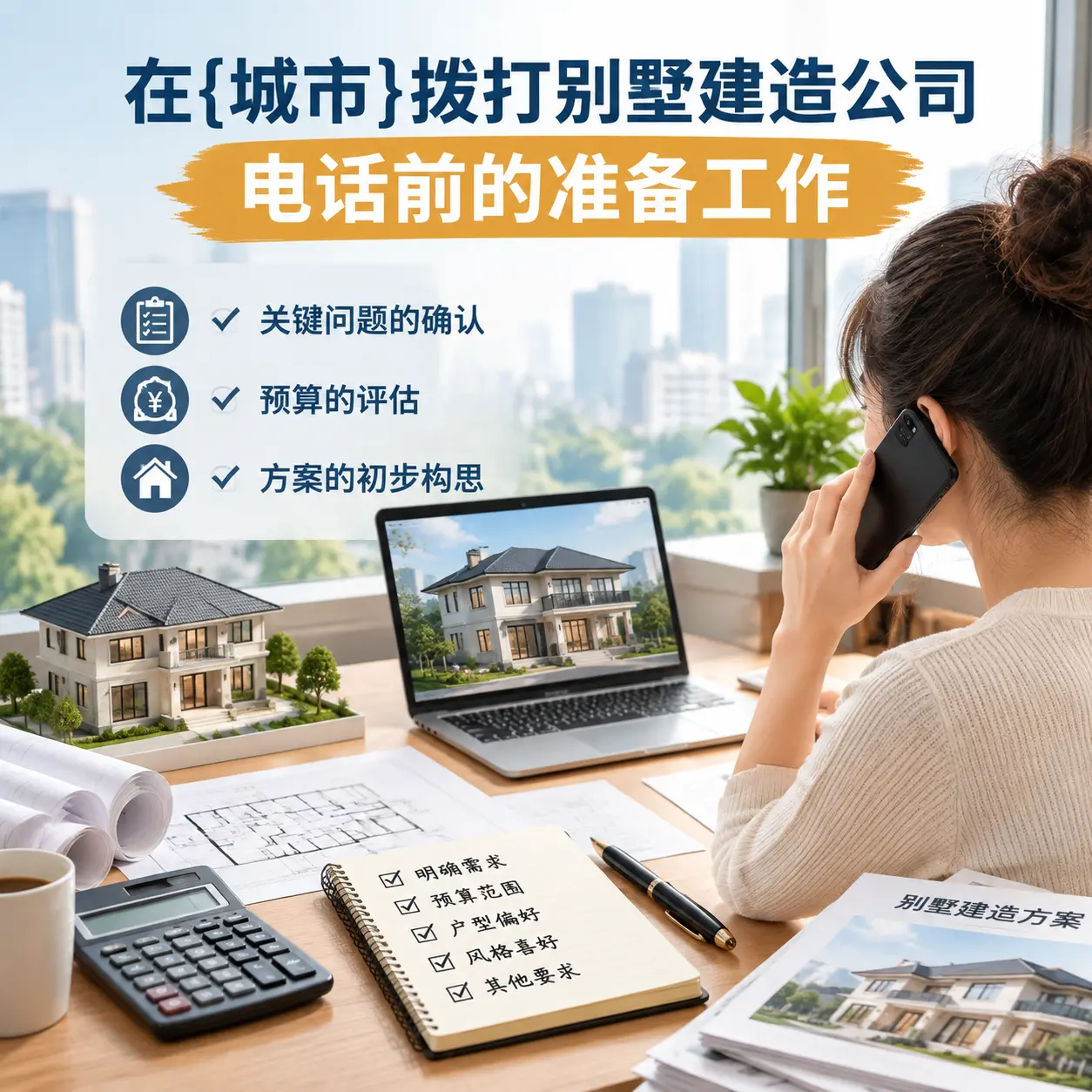 在黔西拨打别墅建造公司电话前的准备工作