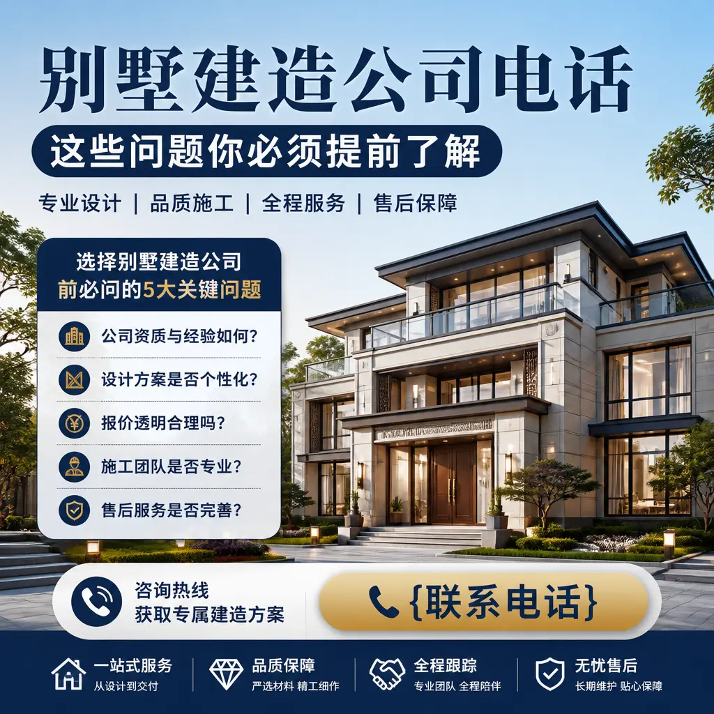 黔西别墅建造公司电话，这些问题你必须提前了解