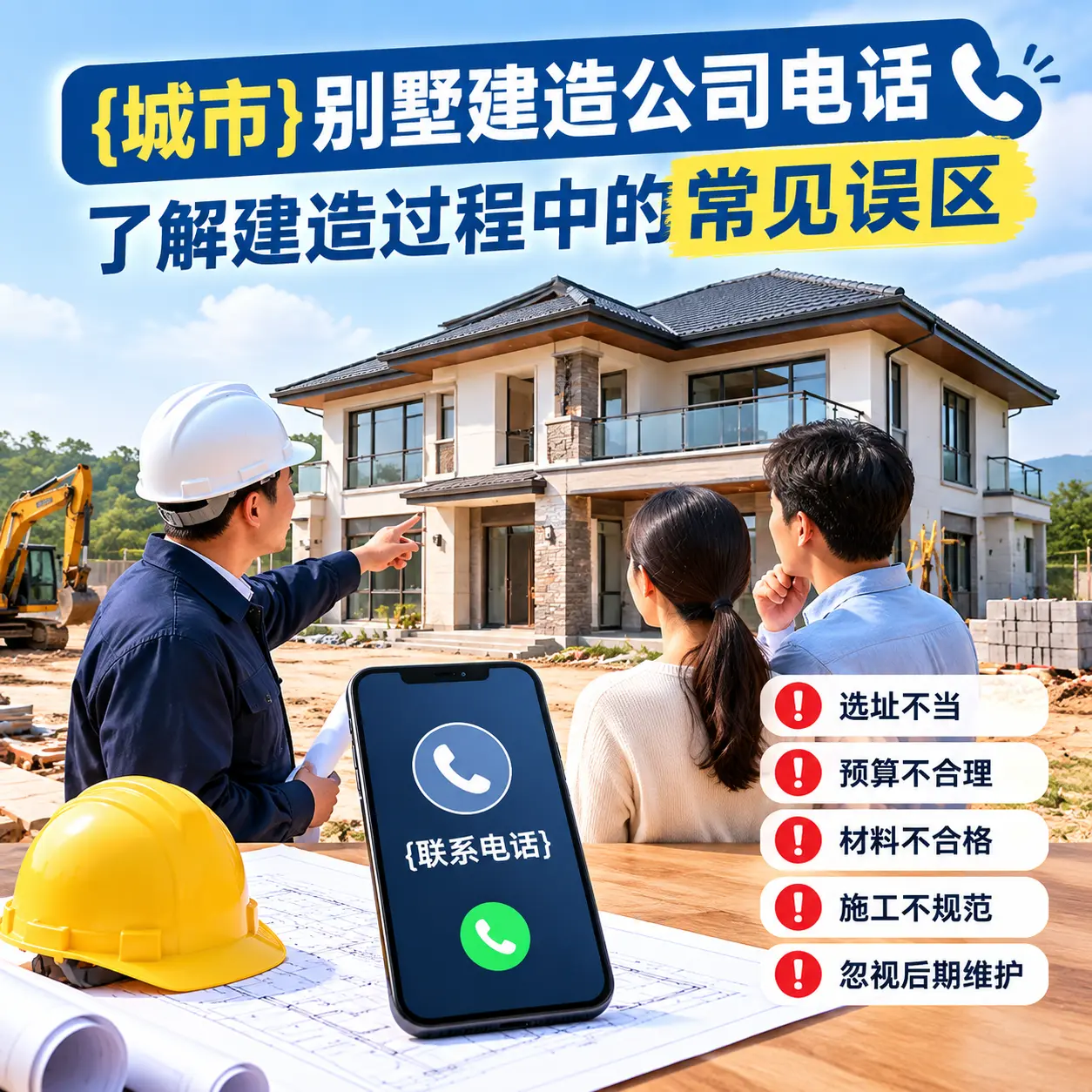 黔西别墅建造公司电话,了解建造过程中的常见误区