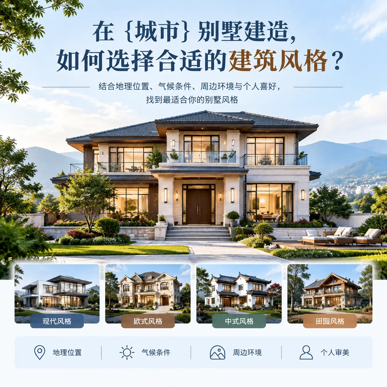 在 黔西 别墅建造，如何选择合适的建筑风格？